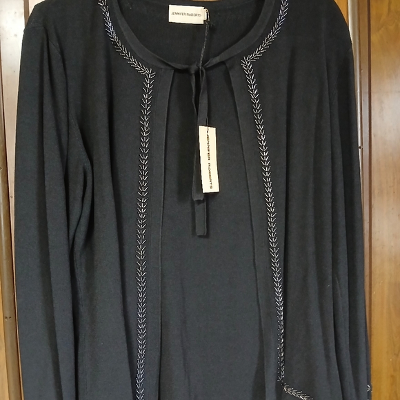Jennifer Roberts Women's Open Front Cardigan Size L - Picture 7 of 8